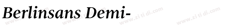 Berlinsans Demi字体转换